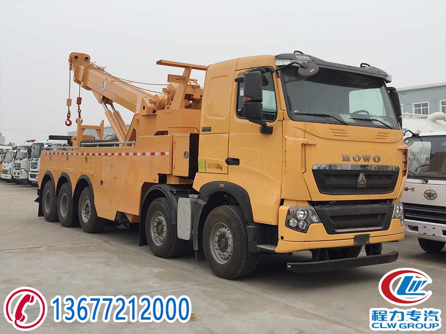 重汽豪沃前四后十拖吊聯(lián)體清障車