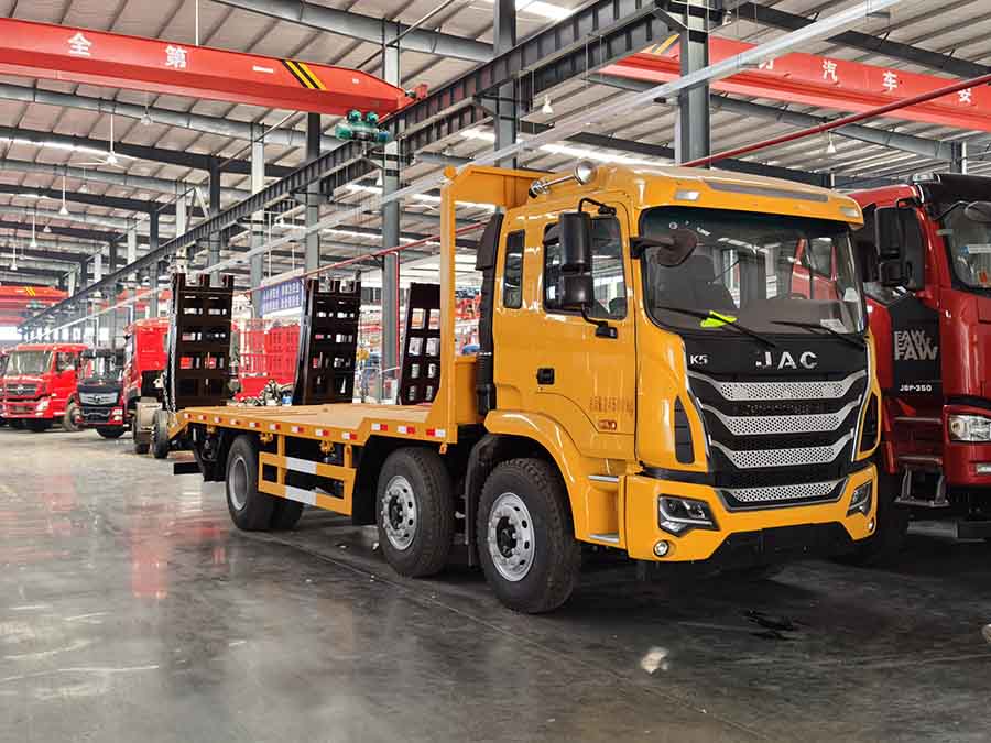 【國五】江淮小三軸挖機平板車